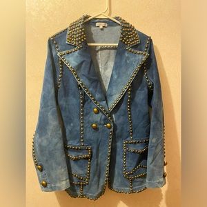 Adore Large Studded Jean Jacket